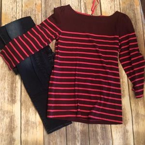 Loft 3/4 Sleeve Boatneck Shirt